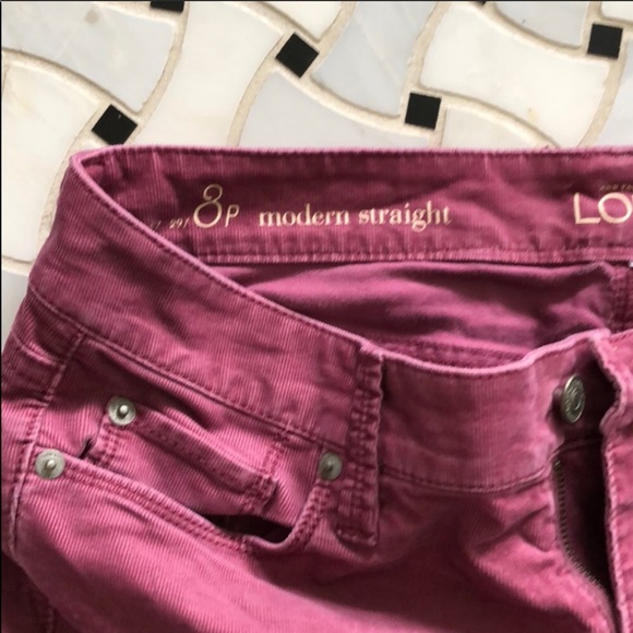 Ann Taylor LOFT Modern Straight Cords Pink Pants - Picture 16 of 16